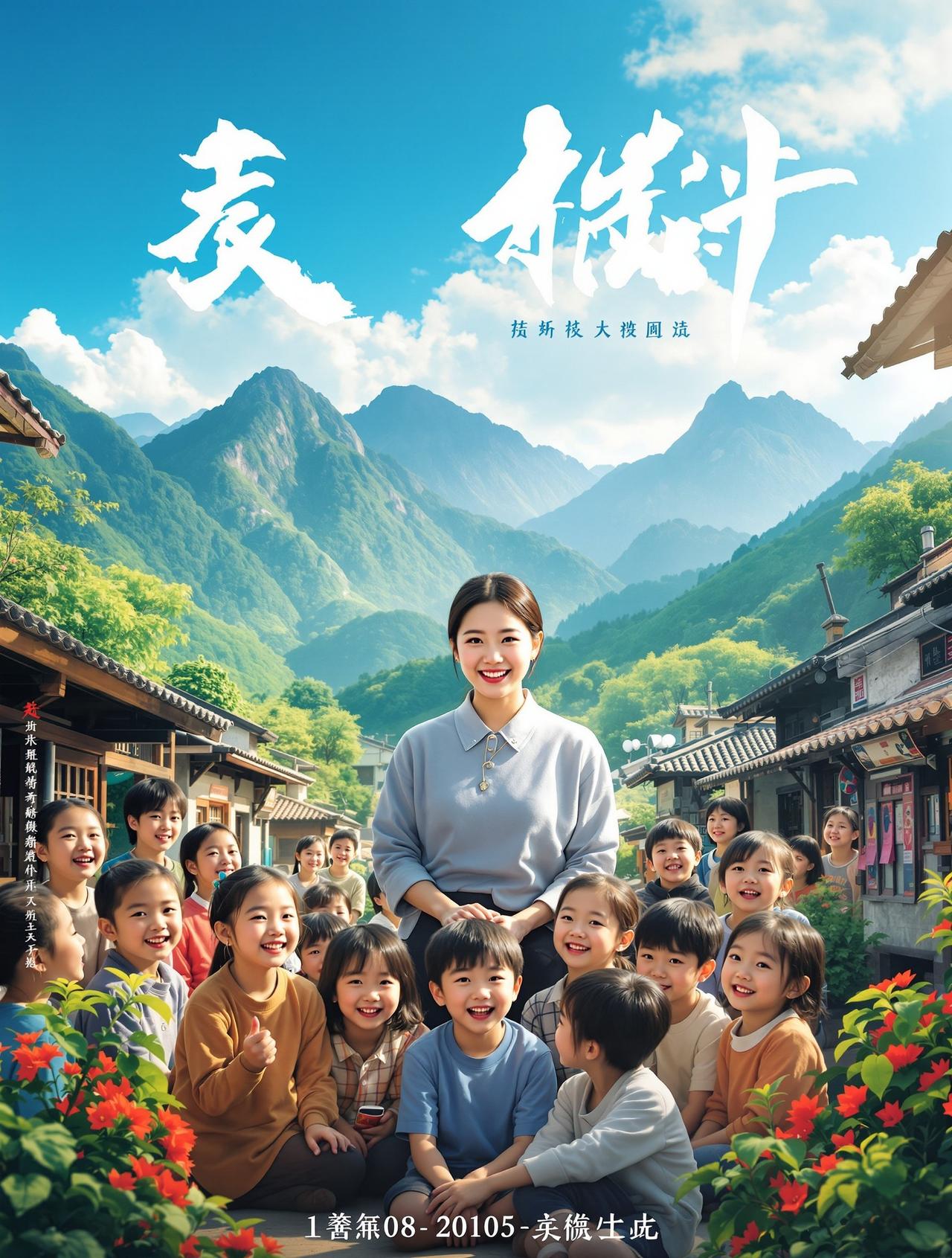 百灵短剧作品《山那边》海报 - 乡村温情题材短剧