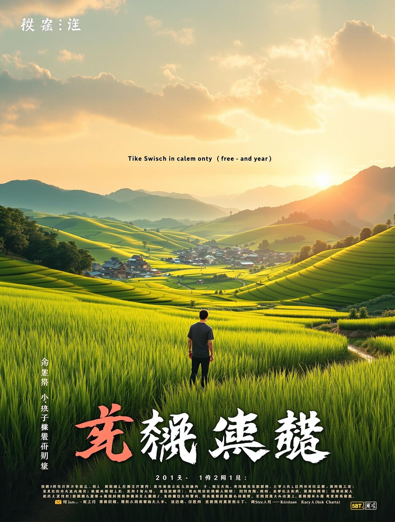 百灵短剧作品《稻香人家》海报 - 乡村温情题材短剧